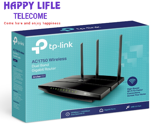 Router Gigabit Wi-Fi Băng tần kép AC1750 Archer C7